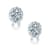 CZ Halo Stud Earrings In Sterling Silver 7.4ctw