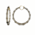 14K Yellow Gold Over Sterling Silver XL Bamboo Acrylic Hoops in Blackberry