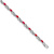 Rhodium Over 10k White Gold Diamond and Ruby Infinity Bracelet