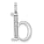 14K White Gold Diamond Lower Case Letter B Initial Pendant