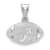 Rhodium Over Sterling Silver LogoArt University of Alabama Domed
Football Pendant