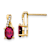 10k Yellow Gold 1.5ctw Lab Created Red Ruby July Birthstone and Diamond
Dangle Earrings