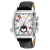 Christian Van Sant Men's Grandeur White Dial with Multi-color Accents,
Black Leather Strap Watch