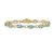14K Two-tone Gold with rhodium over 14k yellow gold Blue Topaz and
Diamond Bracelet
