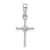 Rhodium Over 10k White Gold Small Diamond Cross Pendant