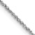 Rhodium Over 14k White Gold 1.1mm Solid Rope 22 Inch Chain