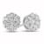 1.50ctw Diamond Cluster Earrings in 14k White Gold