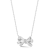 Rachel Zoe CZ Bow Pendant Necklace in Rhodium Over Sterling Silver