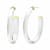 14K Yellow Gold Over Sterling Silver Acrylic and Hand Painted Enamel XL
Oval Illusion Hoops in Clear