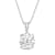White Cubic Zirconia 14k White Gold Pendant With Chain 2.00ctw