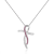 Round Ruby and White Sapphire Sterling Silver Cross Pendant With Chain