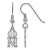 Rhodium Over Sterling Silver LogoArt Phi Mu Small Dangle Earrings