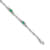 Rhodium Over 14k White Gold Diamond and Emerald Bracelet