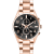 Oceanaut Men's Escapade Black Dial, Rose Stainless Steel Watch