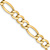 14k Yellow Gold 7.3mm Figaro Link 20 Inch Chain