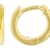 Delicate Gold Huggie Hoop Earrings In 18K Gold Over Sterling Silver