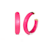 14K Yellow Gold Over Sterling Silver Medium Illusion Acrylic Hoops in Pink