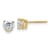 14K Yellow Gold 1ct. 5.0mm Heart G H I True Light Moissanite Earrings