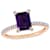 African-Amethyst 10K Rose Gold Ring 1.6ctw