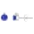 4mm Round Tanzanite with Diamond Accents 14k White Gold Stud Earrings