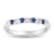 0.25ctw Sapphire and Diamond Wedding Band Ring in 14k White Gold
