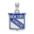 Rhodium Over Sterling Silver NHL LogoArt New York Rangers Enamel Pendant