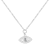 White Topaz and Moissanite Rhodium Over Sterling Silver Evil Eye Necklace