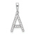 Rhodium Over 14k White Gold Diamond Letter A Initial Pendant