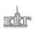 Rhodium Over Sterling Silver LogoArt Kappa Kappa Gamma Extra Small Pendant