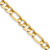 14k Yellow Gold 6mm Solid Concave Open Figaro Chain