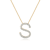 Lab-Grown Diamond Initial S Necklace In 14K Gold Over Sterling Silver 0.50ctw