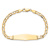 14k Yellow Gold Mariner Link Soft Diamond Shape ID Bracelet