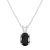 10x8mm Oval Black Onyx With Diamond Accents Rhodium Over Sterling Silver
Pendant with Chain