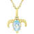 Sky Blue Topaz Capricorn Birthstone Pendant