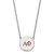 Rhodium Over Sterling Silver LogoArt Alpha Phi Large Enamel Pendant Necklace
