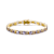 Amethyst Color CZ Tennis Bracelet In 14K Gold Over Sterling Silver