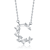 Initial C Mixed Cut CZ Pendant Necklace In Sterling Silver 18 Inch