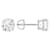 Lab-Grown Diamond Solitaire Stud Earrings 3.00ctw In 10K White Gold