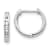 Diamond Hinged Hoop Earrings In 10K White Gold 0.12ctw