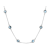 Blue Topaz Station Necklace In Sterling Silver 12.50ctw