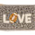 Shiraleah "LOVE" Glass Beaded Zip Pouch, Silver Color