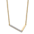 14k Yellow Gold and Rhodium Over 14k Yellow Gold Sideways Diamond
Initial L Pendant 18 Inch Necklace