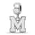 Sterling Silver Rhodium-plated LogoArt University of Memphis Small Bead