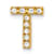 10k Yellow Gold 0.09 cttw Diamond Letter T Initial Charm
