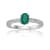 Emerald with Moissanite Accents Sterling Silver Ring, 0.85ctw