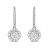 White Cubic Zirconia 14k White Gold Earrings With Velvet Gift Box 2.00ctw