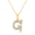 White Diamond Accent 10k Yellow Gold G Initial Pendant With 18” Rope Chain