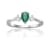 Emerald with White Sapphire Accents Sterling Silver Ring, 0.62ctw