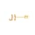 14k Yellow Gold Initial Earrings -J