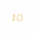 14K Yellow Gold Over Sterling Silver Enamel Huggie Hoops in Gold Color